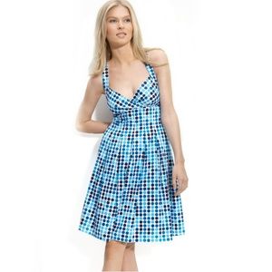Calvin Klein Women's Polka Dot Stretch Sheath Dress Black Size 8
